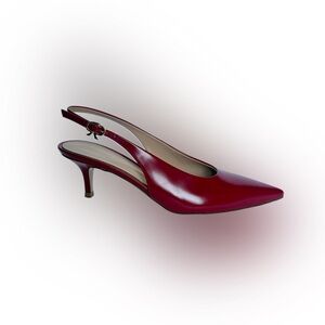 Gianvito Rossi Sling back Shoes Size 37 Red Leather NWB Tokio Rouge